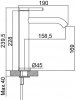 AQG Bateria umywalkowa wysoka Urban Flow Gun Metal z aeratorem redukującym przepływ 01URF128GM